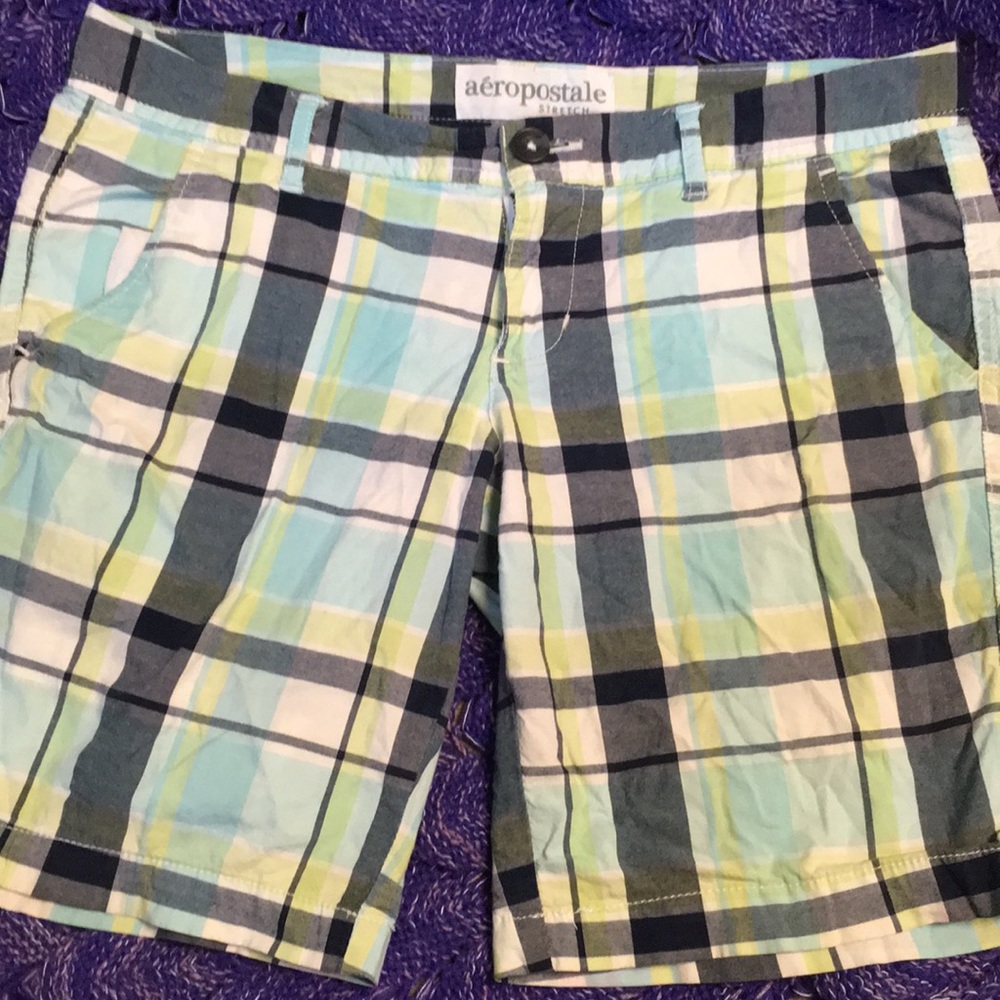 Plaid Long Shorts